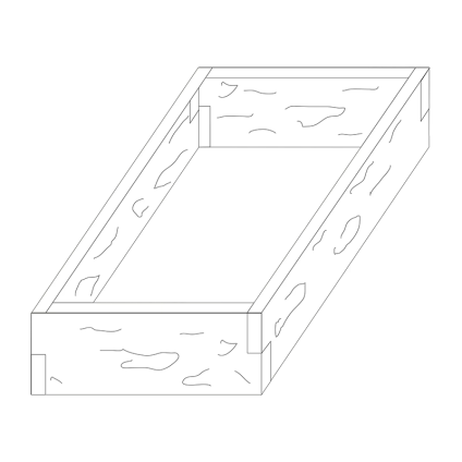 Záhon betonový Ferobet Kompakt 2000×1000×450 mm zvýšený natur reliéfní staré dřevo