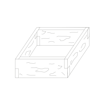 Záhon betonový Ferobet Kompakt 1000×1000×450 mm zvýšený natur reliéfní staré dřevo