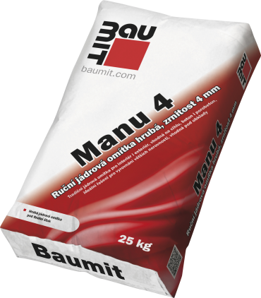 Omítka jádrová vápenocementová Baumit Manu 4 hrubá 4 mm 25 kg