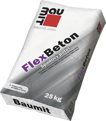 Potěr spádový vyztužený vlákny Baumit FlexBeton 25 kg