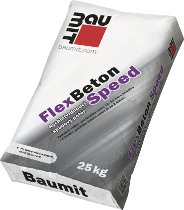 Potěr spádový vyztužený vlákny Baumit FlexBeton Speed 25 kg