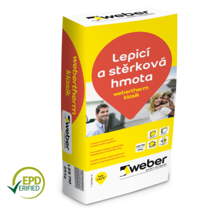 Hmota lepicí a stěrková webertherm klasik 25 kg