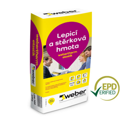 Hmota lepicí a stěrková webertherm elastik 25 kg