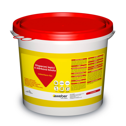 Hmota lepicí a stěrková webertherm flex červená 25 kg