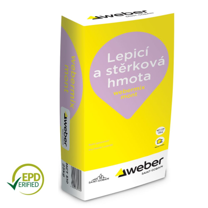 Hmota lepicí a stěrková webermix mont 25 kg