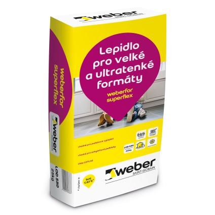 Lepidlo na obklady a dlažby flexibilní weberfor superflex (C2TE S2) 25 kg