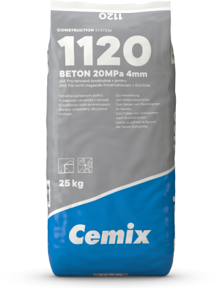 Beton Cemix 1120 20 MPa 4 mm 25 kg