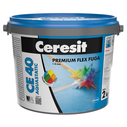 Hmota spárovací Ceresit CE 40 Aquastatic cementgrey 2 kg