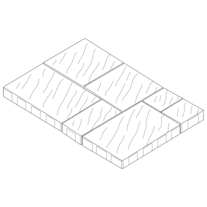 Dlažba betonová Ferobet Nature Moments Kombi 60 mm reliéfní marble (5,4)