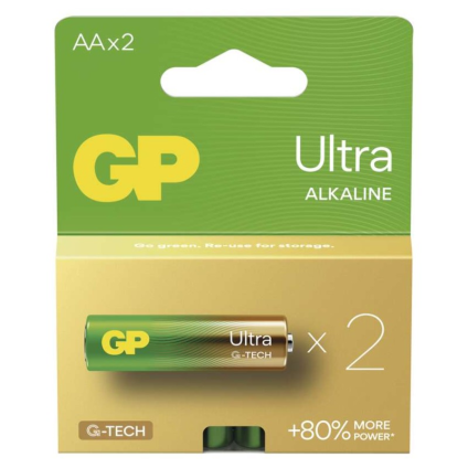 Baterie alkalická GP Ultra AA (LR6) 1,5V - 2ks