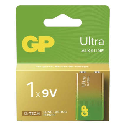 Baterie alkalická GP Ultra (6LR61) 9V - 1ks