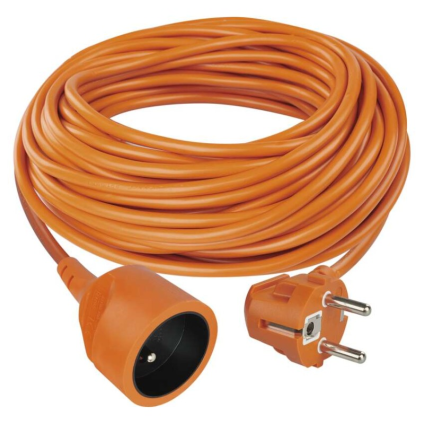 Kabel prodlužovací EMOS 20 m / 1 zásuvka / 1,5 mm2 / oranžový
