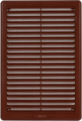 Mřížka větrací Haco 200×300 mm plastová se síťovinou hnědá