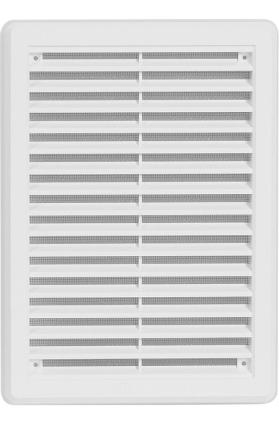 Mřížka větrací Haco 175×250 mm plastová se síťovinou bílá