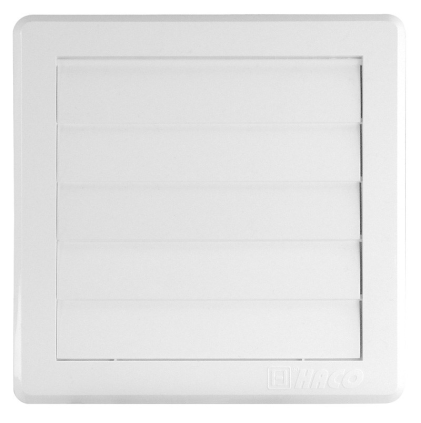 Mřížka větrací Haco 150×150 mm plastová s gravitační mřížkou bílá