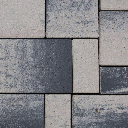 Dlažba betonová Semmelrock Citytop Elegant kombi 60 mm se zkosenou hranou bíločerná