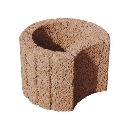 Tvárnice svahová Semmelrock Rundflor 300×250×200 mm kruhová hrubá hnědá