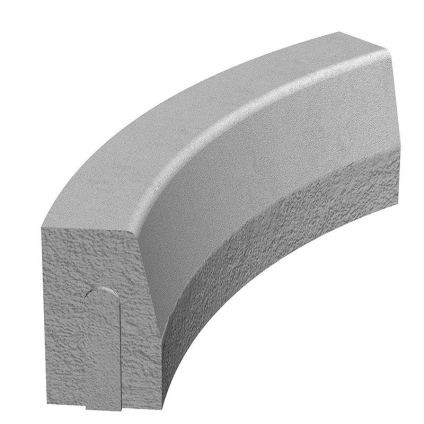 Obrubník silniční Semmelrock 780×150×250 mm R 0,5 m obloukový vnitřní šedý
