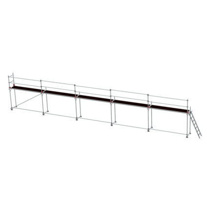 Lešení fasádní Jumbo Superflex Pro se zábradlím 2×15 m