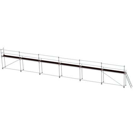 Lešení fasádní Jumbo Superflex Pro se zábradlím 2×18 m