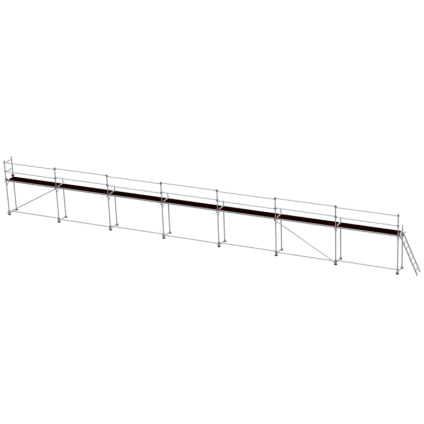 Lešení fasádní Jumbo Superflex Pro se zábradlím 2×21 m