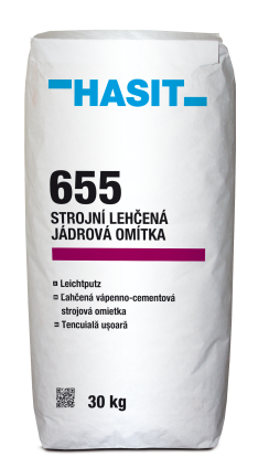 Omítka jádrová Hasit 655 CSI Leicht-Kalkzementputz strojní lehčená 30 kg