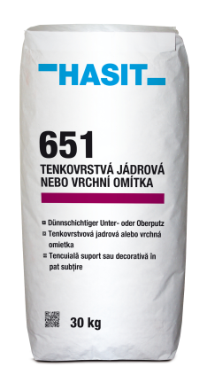 Omítka jádrová Hasit 651 Kalkzementputz tenkovrstvá 30 kg