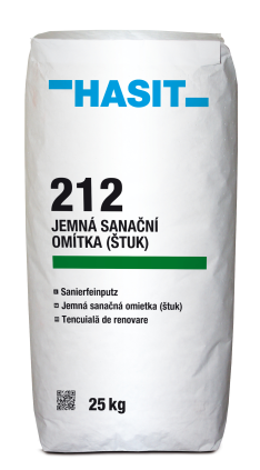 Omítka sanační Hasit 212 Feinputz jemná zrnitost 0 - 0,5 mm 25 kg