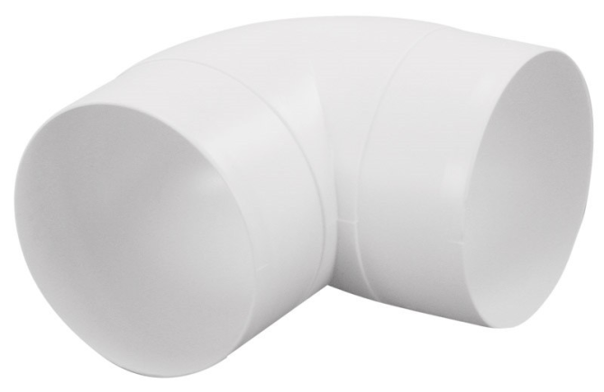 detail Koleno ventilační Haco CKO 90°/100 mm plastové