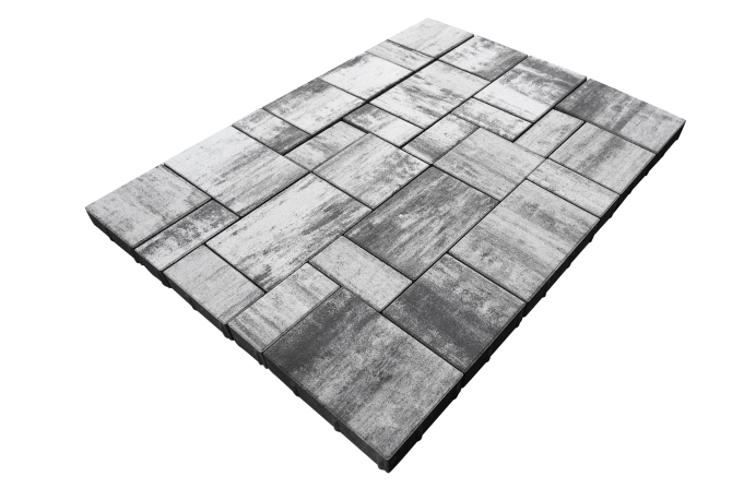 detail Dlažba betonová Ferobet Parko Kombi 60 mm granit (10,8)