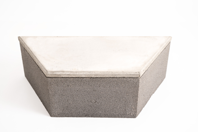 detail Kryt k prvku Liapor Playstone beton šedá