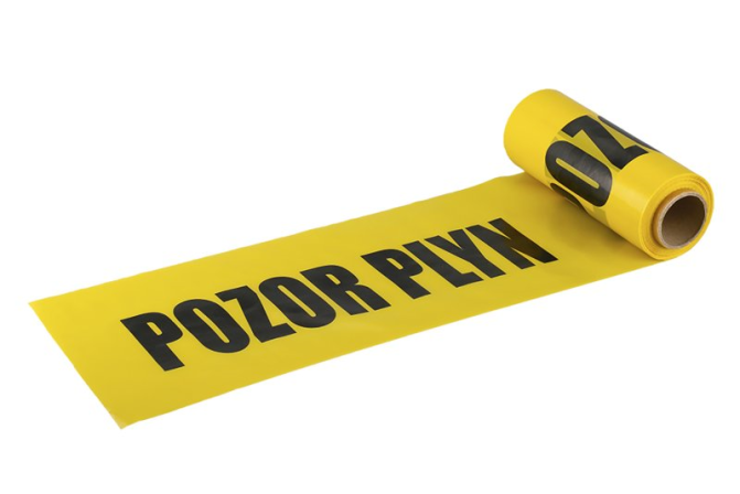 detail Fólie výstražná - plyn 22cmx20mx0,07mm
