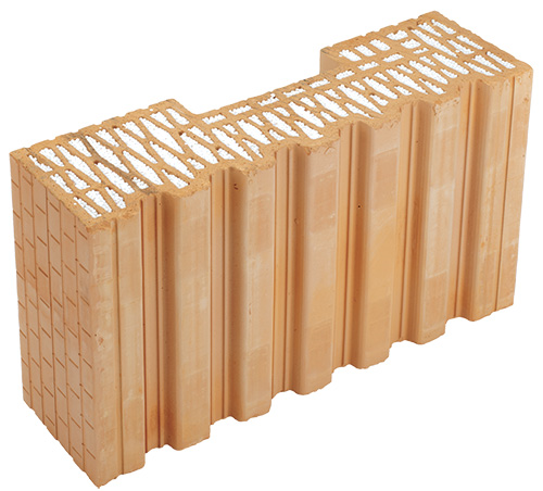 detail Cihla Heluz Family 44-K-1/2 2in1 broušená 125x440x249mm P10 (120)