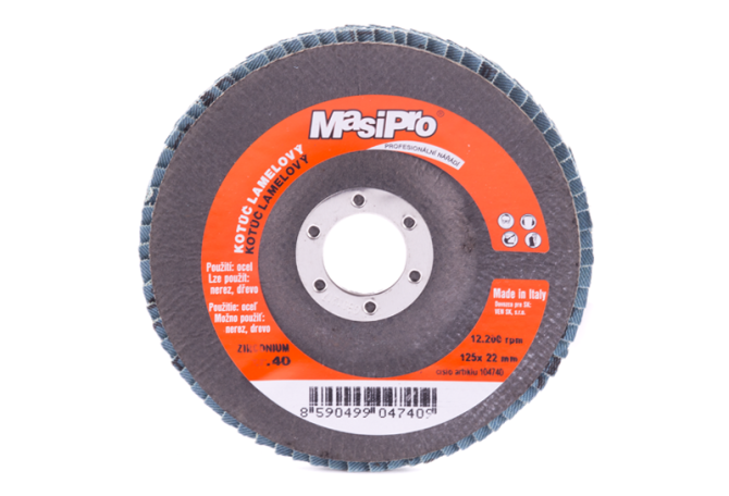 detail Kotouč lamelový 125/zrn.40