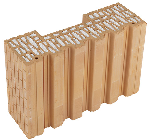 detail Cihla Heluz Family 38-K-1/2 2in1 broušená 125x380x249mm P10 (120)