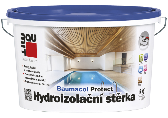 detail Stěrka hydroizolační Baumit Baumacol Protect 5 kg