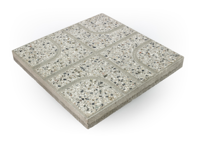 detail Dlažba teracová Cidemat Ornela OA 101 K reliéfní 300×300×33 mm reliéfní šedá (12,96)