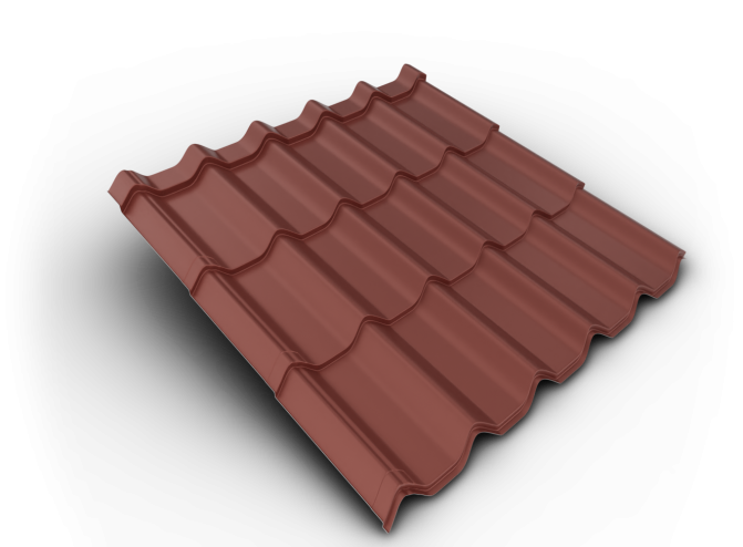 detail Krytina velkoformátová Belprofile Nordic SunClear 350×1080×0,5 mm RAL 3009