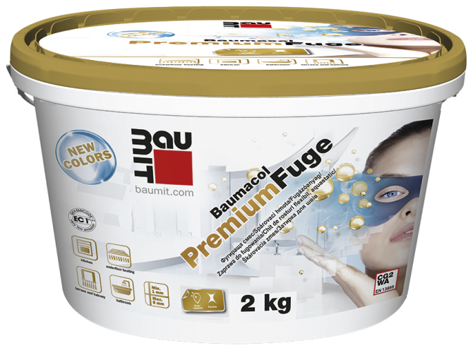 detail Hmota spárovací Baumit Baumacol PremiumFuge pale olive 2 kg