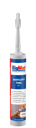 detail Tmel akrylový BigMat bílý 310 ml
