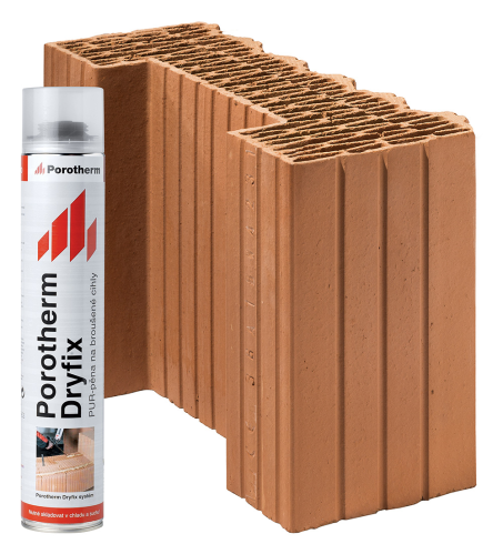 detail Cihla Porotherm 38 EKO+ Dryfix 1/2 K 125x380x249mm P8 (120)