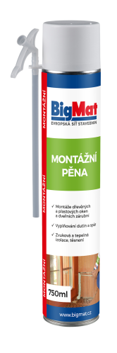 detail Pěna montážní trubičková BigMat 750 ml