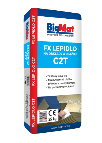 detail Lepidlo na obklady a dlažbu C2T BigMat 25 kg