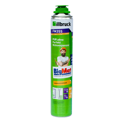 detail Pěna montážní pistolová nízkoexpanzní illbruck (FM355) BigMat 880 ml