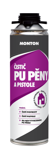 Čistič PU pěny a pistole Monton 500 ml