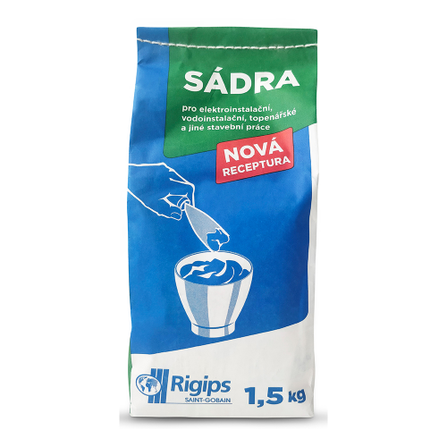 detail Sádra Rigips 1,5 kg