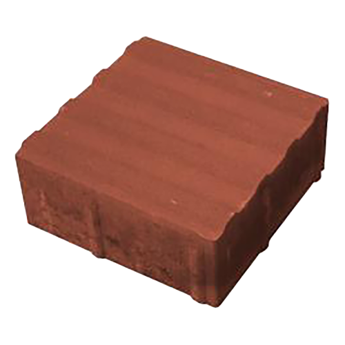 detail Dlažba betonová Diton Kostka 80 mm vodicí linie červená (8,4)
