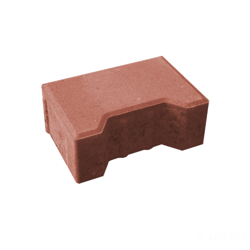 detail Dlažba betonová Íčko 60 mm krajovka červená (420)