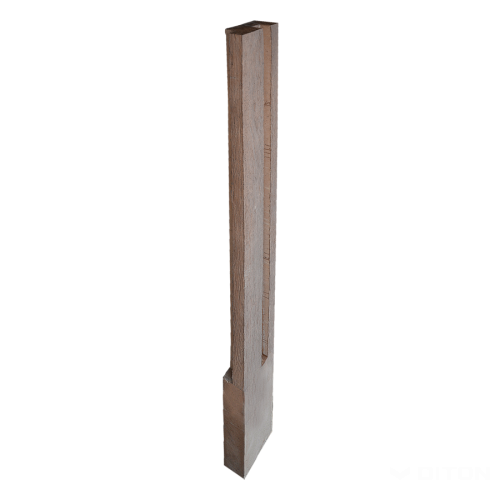 detail Sloupek plotový Diton Quick wall wood 120 250×110×2100 mm dělený rohový dub tmavý (6)