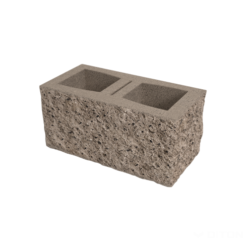 detail Tvárnice plotová okrasná Diton D1 400×195×190 mm trojstranná bílá (60)